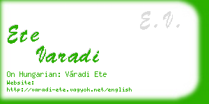 ete varadi business card