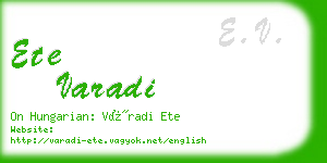 ete varadi business card